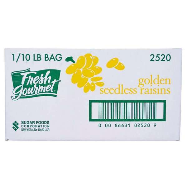 Fresh Gourmet Fresh Gourmet Golden Seedless Raisins 10lbs 2520